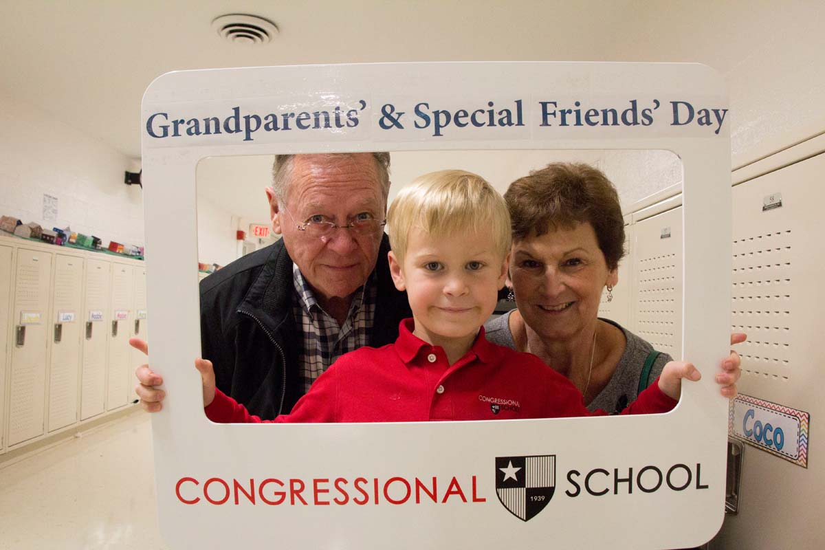 Student with grandparents