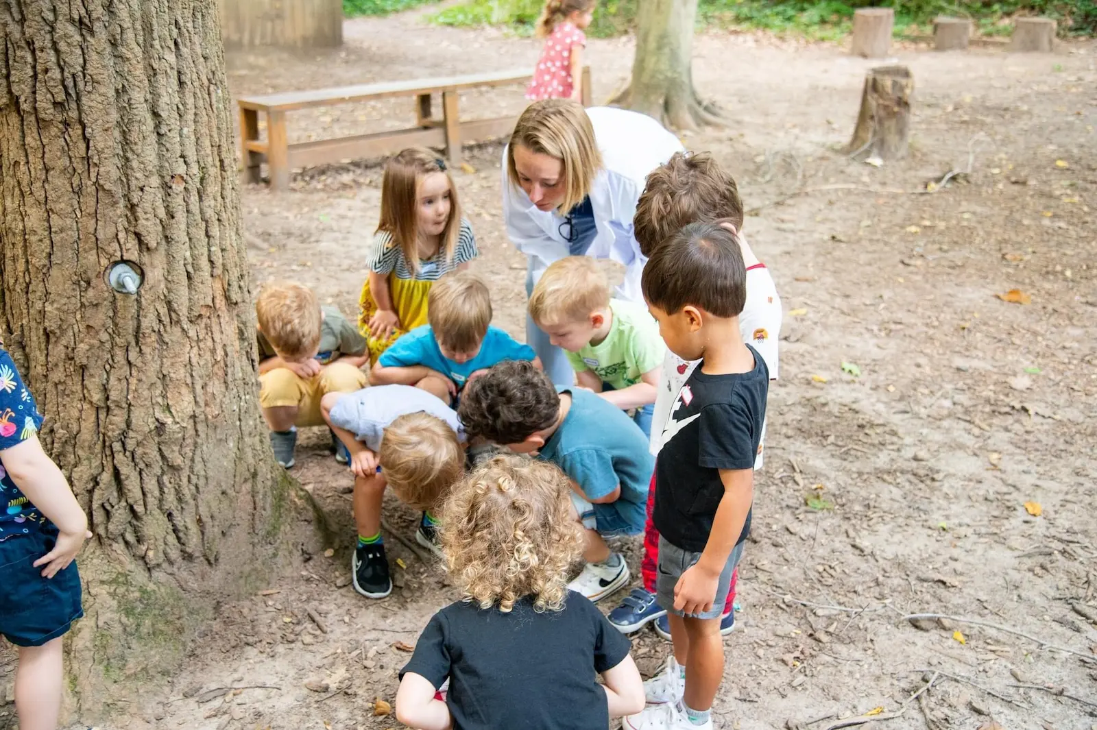 Kids exploring and playing